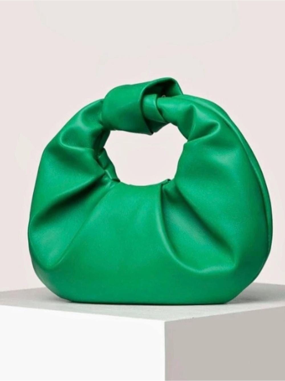 Gathered Green Shoulder Bag Like New